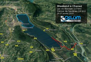 Itinéraire du le Lac du Bourget (janvier 2019)